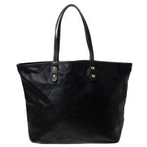 Emilio Pucci Black Leather Shopper Tote 