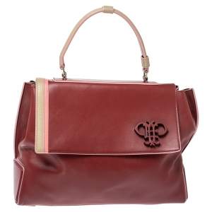 Emilio Pucci Tri Color Leather Pilot Top Handle Bag