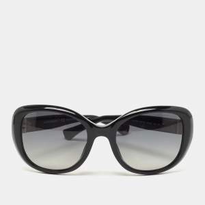 Emporio Armani Black Gradient Polarized Sunglasses