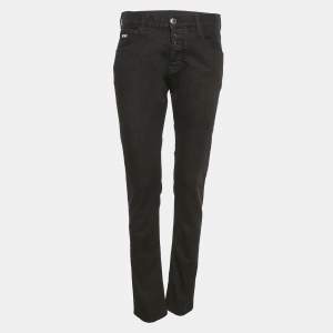 Pre Owned Emporio Armani Black Denim Skinny Jeans M/Waist 29"