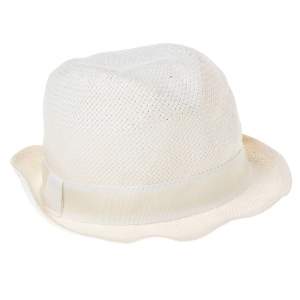 قبعة أمبوريو أرماني ورق أبيض مقاس 57