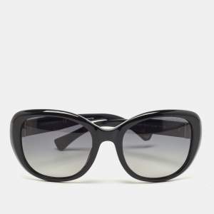 Pre Owned Emporio Armani Black Gradient Polarized Sunglasses