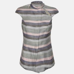 Emporio Armani Multicolor Striped Cotton Sleeveless Vest S