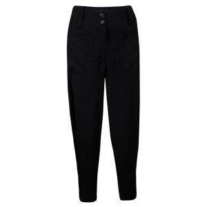 Emporio Armani Black Buckle Detail Trousers S