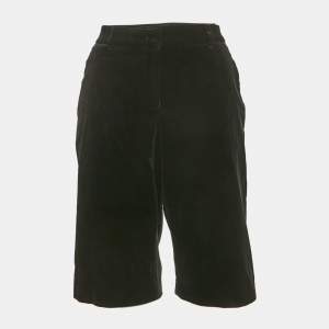 Emporio Armani Black Velvet Shorts L