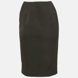 Emporio Armani Black Crepe Pencil Skirt S