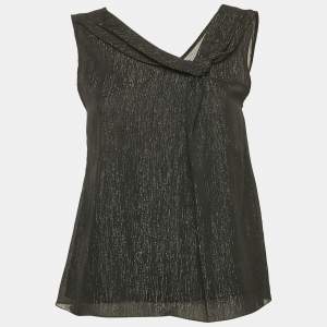 Emporio Armani Black Lurex Tank Top M
