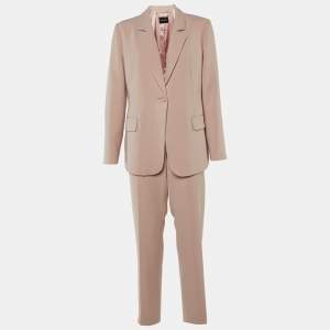 Emporio Armani Pink Crepe Pant Suit L