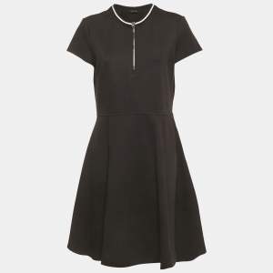 Pre Owned Emporio Armani Black Knit Short Dress M