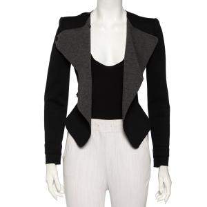 Emporio Armani Black Knit Double Breasted Bodysuit Jacket S