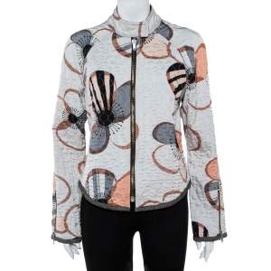 Emporio Armani Multicolor Floral Print Quilted Jacket L
