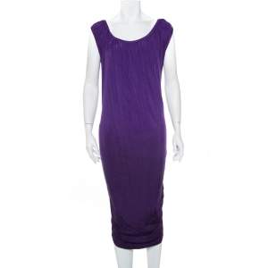 Emporio Armani Purple Knit Sleeveless Shift Dress M
