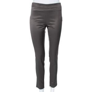 Pre Owned Emporio Armani Brown Tapered Leg Trousers S