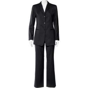 Pre Owned Emporio Armani Black Wool Tailored Suit M