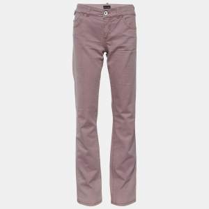 Pre Owned Emporio Armani Pale Pink Denim Straight Fit Jeans M