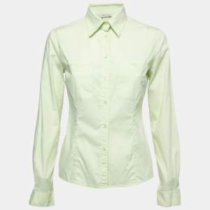 Emporio Armani Lime Green Cotton Button Down Shirt M