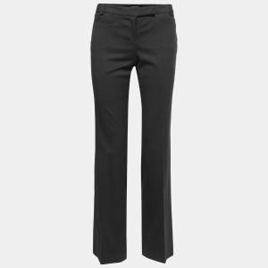 Emporio Armani Charcoal Grey Wool Tailored Trousers M