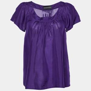 Emporio Armani Purple Silk Top S