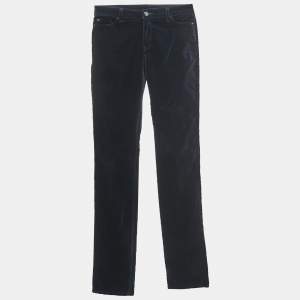 Emporio Armani Navy Blue Velvet Jeans S Waist 26"