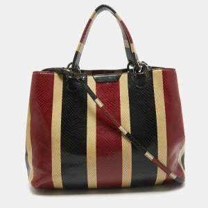 Emporio Armani Multicolor Snakeskin Embossed Leather Tote