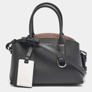 Emporio Armani Black Leather Small ASV Icon Bag