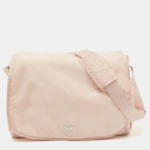 Emporio Armani Pink Nylon Baby Changing Bag