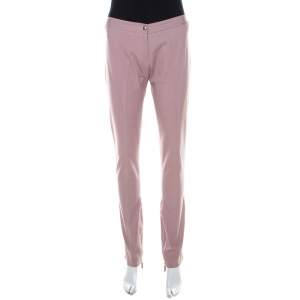 Ermanno Scervino Lavender Cotton Stretch Twill Tapered Trousers M