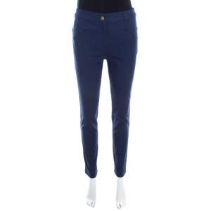 Escada Saphire Blue Stretch Denim Teresa Straight Leg Jeans S