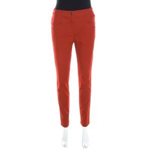 Escada Garnet Red Stretch Denim Teresa Straight Leg Jeans S