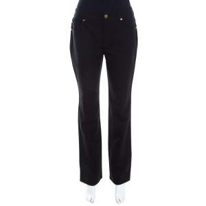Escada Black Stretch Denim High Rise Straight Leg Tessa Jeans M