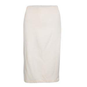 Escada Cream Wool Pencil Skirt M