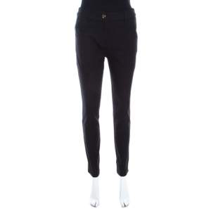 Escada Black Stretch Denim High Rise Straight Leg Tessa Jeans S