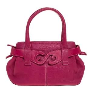 Escada Pink Leather Satchel