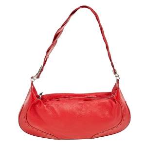 Escada Red Leather Eluna Shoulder Bag