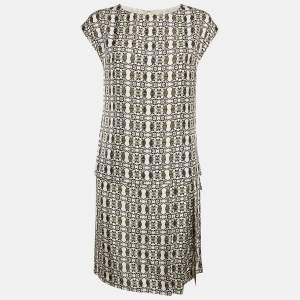 Etro Green Printed Silk Layered Shift Dress S