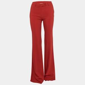 Etro Orange Crepe Wide Leg Pants M