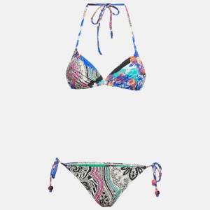 Etro Multicolor Printed Jersey Swimsuit M