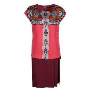 Etro Multicolor Printed Silk Layered Midi Dress M