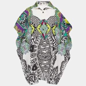 Etro Multicolor Printed Silk Button Front Tunic M