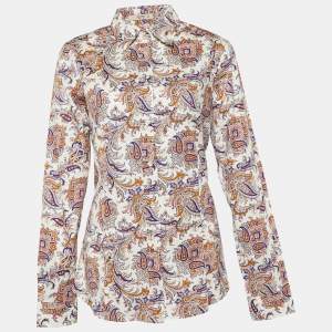 Etro Multicolor Paisley Printed Cotton Button Front Shirt M