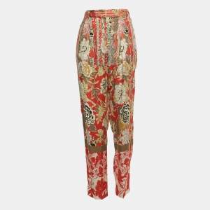 Etro Multicolor Floral Printed Crepe Trousers M