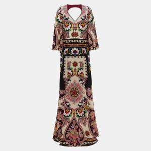 Etro Multicolor Paisley Print Silk Maxi Dress S (IT 40)