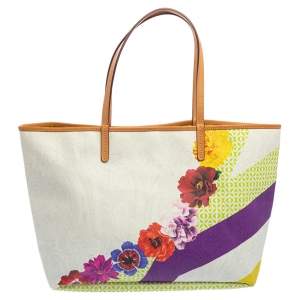 Etro Multicolor PVC Floral Print Tote