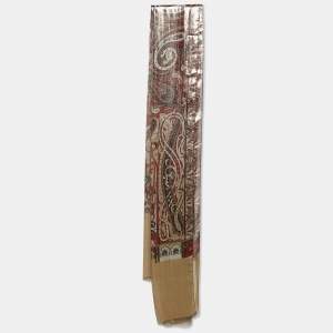 Etro Multicolor Printed Silk Blend Lurex Stole