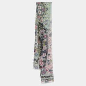Etro Multicolor Printed Silk Scarf