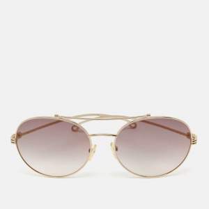 Etro Grey/Gold Gradient ET118S Round Sunglasses