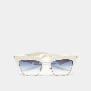 Pre Owned Etro Off White/Blue Gradient SZJ08 Square Sunglasses