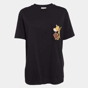 Etro x Tom and Jerry Black Print Cotton Knit T-Shirt XS