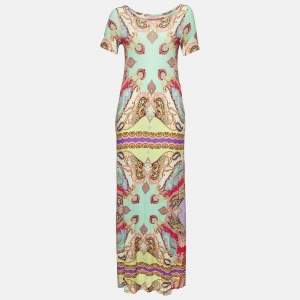 Etro Multicolor Paisley Print Crepe Maxi Dress S