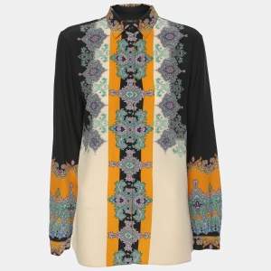 Etro Multicolor Printed Silk Button Front Shirt M